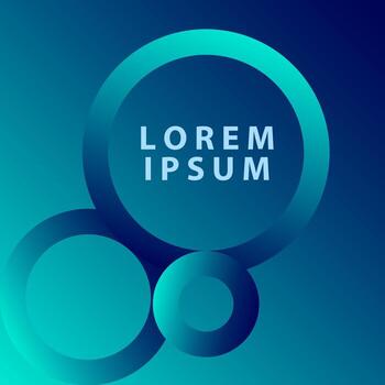 blue background with abstract round circle ornament. modern gradiet wallpaper for presentation backdrop vector