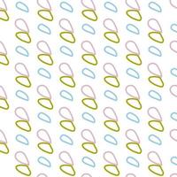 Pattern of abstract geometric shapes spring colors. Vector flat illustration. Seamless pattern. Packaging design. Ovals.