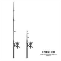 Fishing rod isolated on the white background. vector