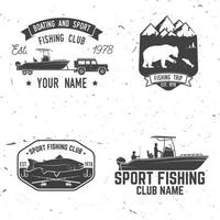 Sport Fishing club. Vector illustration.