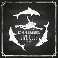 Scuba diving club. Vector illustration.