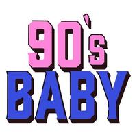 90s Baby. Retro groovy lettering. Quotes. Groovy fonts. Nostalgis for 90s - 2000s. vector