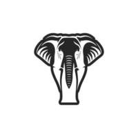 A stylish black and white elephant logo to enhance your brand's image. vector
