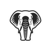 Black and white elephant logo that exudes elegance, perfect for your brand. vector