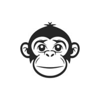 un elegante negro y blanco primate vector logo para tu negocio.