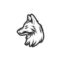 un agraciado negro y blanco lobo vector logo a hacer tu marca estar afuera.