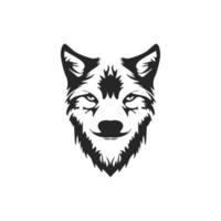un hermosa negro y blanco lobo vector logo, Perfecto para tu marca.