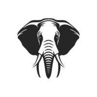 crear un impactante marca logo con un elegante negro y blanco elefante vector. vector