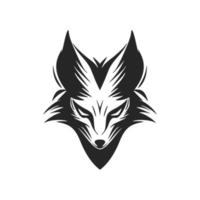 A visually striking black and white fox vector logo to grace your brand.