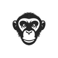 Black and white monkey logo to give your brand a sophisticated look. vector