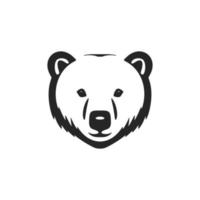 un sofisticado logo de un negro y blanco oso en vector forma.