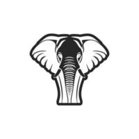 elegante negro y blanco elefante logo vector para tu marca identidad.