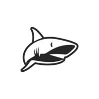 Elegant vector logo with black and white shark imagery, perfect for your brand.