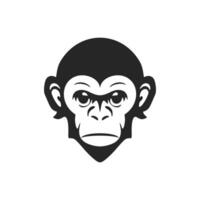 An elegant logo with a black and white monkey vector, perfect for your brand. vector