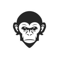 An elegant logo with a black and white monkey vector, perfect for your brand. vector