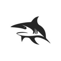 A stylish black and white shark logo vector for your company's branding.
