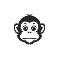 An elegant monochrome monkey vector logo for your brand's image.