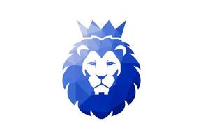 Low Poly and The Lion logo design, Vector design template