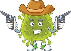 A cartoon character of coronavirus spread vector