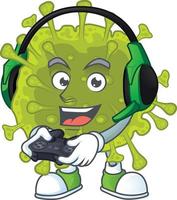 A cartoon character of coronavirus spread vector