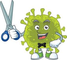 A cartoon character of coronavirus spread vector