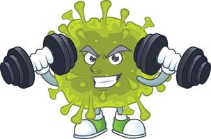 A cartoon character of coronavirus spread vector