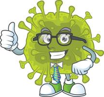 A cartoon character of coronavirus spread vector