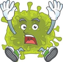 A cartoon character of coronavirus spread vector