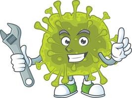 A cartoon character of coronavirus spread vector