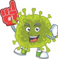 A cartoon character of coronavirus spread vector