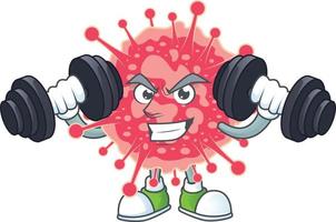 A cartoon character of coronavirus emergency vector