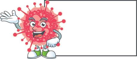 un dibujos animados personaje de coronavirus emergencia vector