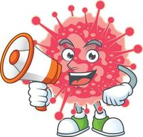 A cartoon character of coronavirus emergency vector