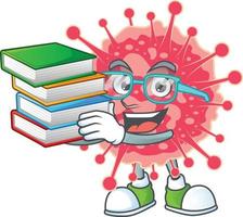 A cartoon character of coronavirus emergency vector