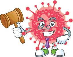 A cartoon character of coronavirus emergency vector