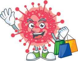 A cartoon character of coronavirus emergency vector