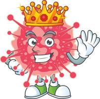 A cartoon character of coronavirus emergency vector