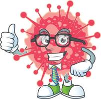 A cartoon character of coronavirus emergency vector