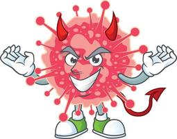 A cartoon character of coronavirus emergency vector