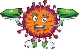 A cartoon character of COVID19 syndrome vector