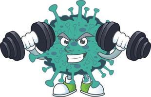 A cartoon character of critical coronavirus vector