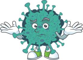 A cartoon character of critical coronavirus vector