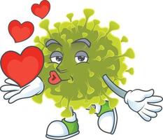 A cartoon character of global coronavirus outbreak vector