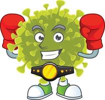 A cartoon character of global coronavirus outbreak vector