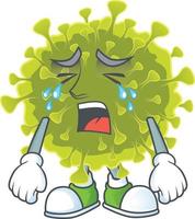 A cartoon character of global coronavirus outbreak vector