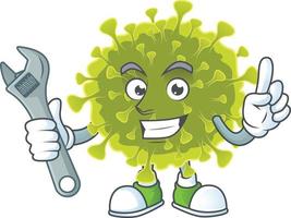 A cartoon character of global coronavirus outbreak vector