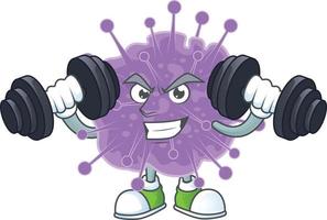 A cartoon character of coronavirus influenza vector