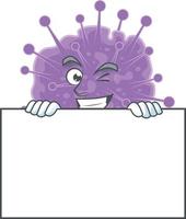 A cartoon character of coronavirus influenza vector