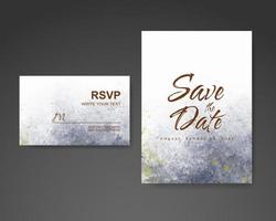 Wedding invitation with abstract watercolor background vector