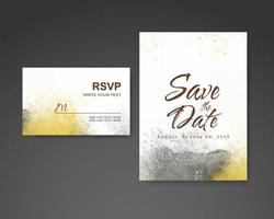 Wedding invitation with abstract watercolor background vector